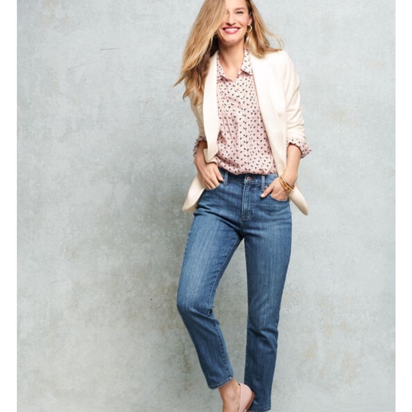 Size 12 high waist modern ankle Talbots women’s jeans - Picture 2 of 7